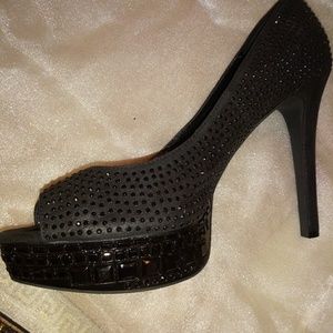 Black jeweled Guess Heels